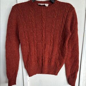 VTG GAP Rust Cable Knit Sweater s
